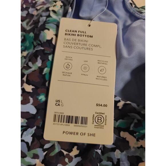 NWT Athleta Clean Full Swim Bottom - LARGE - elysian floral green - LARGE - Picture 5 of 5